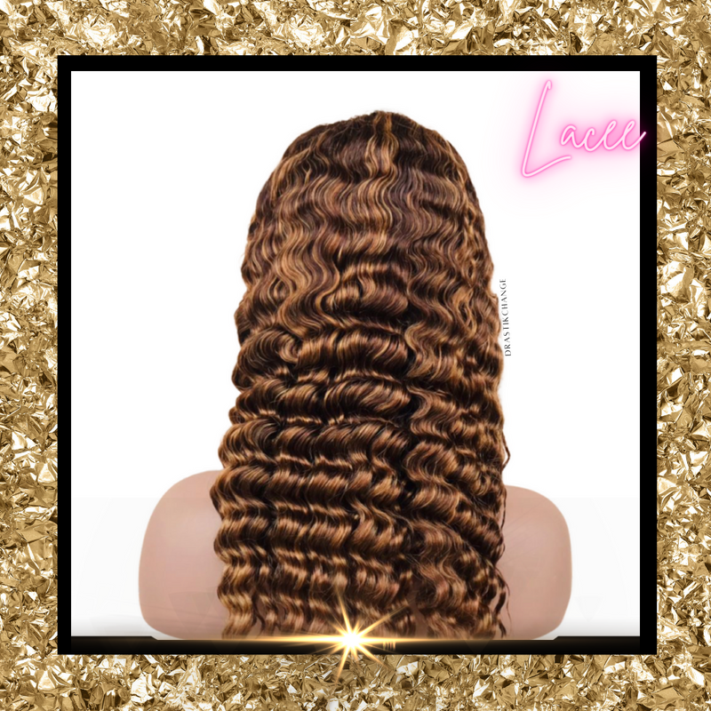 Trans Highlighted Deep Wave Lace Wig